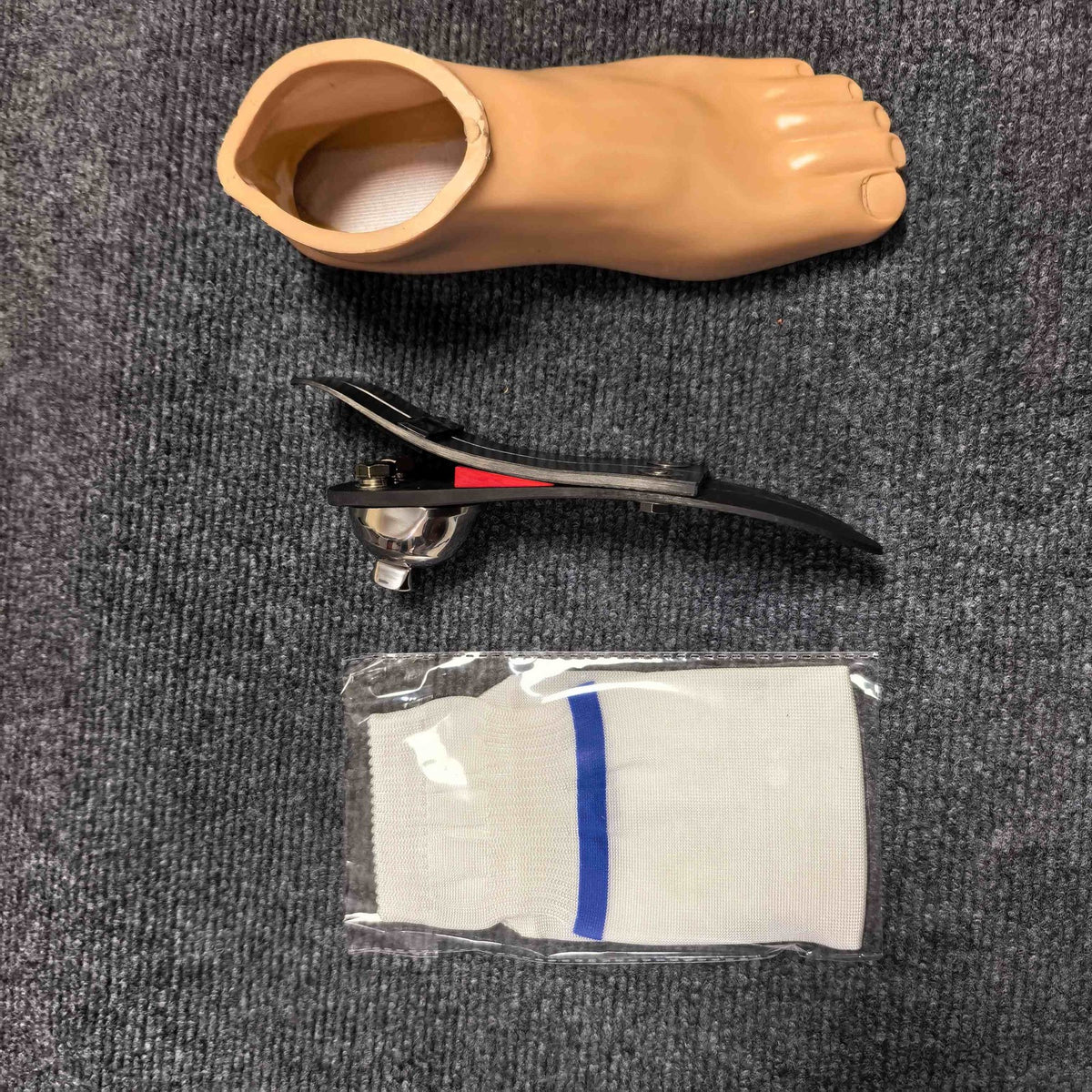 Titanium Adapter Low Ankle Carbon Fiber Prosthetic Foot, 22-27 cm, Max 100 kg