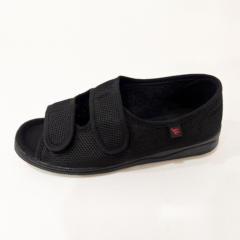 Summer Breathable Flat Women's Shoes Wide Fit Adjustable Strap for Swollen Feet