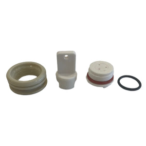 Prosthetic socket valve components arranged in a row