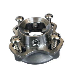 Adjustable round prosthetic socket connection plate