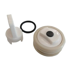 Prosthetic socket valve with piston and sealing ring