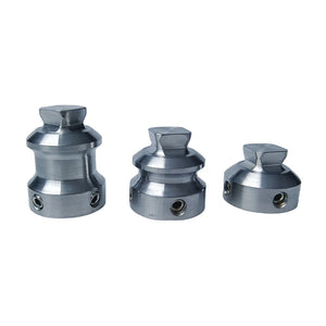 Three two-way pyramid prosthetic tube adapters