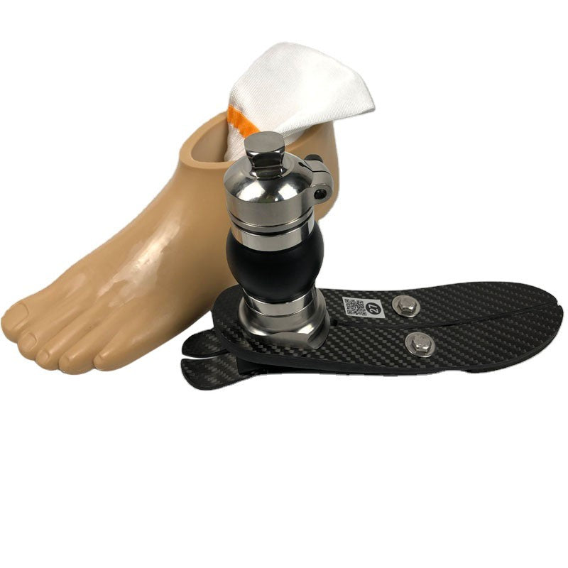 Carbon Fiber Prosthetic Foot 360° Ball Ankle Ti w/ Shell Sock Set 100 kg