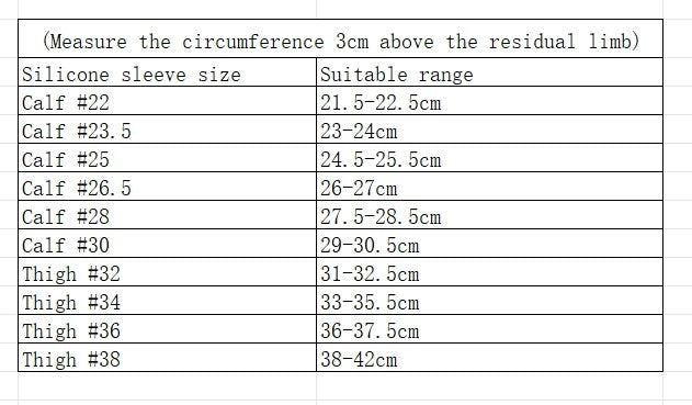 Comfortable Prosthetic thigh silicone sleeve Prosthetic calf silicone sleeve