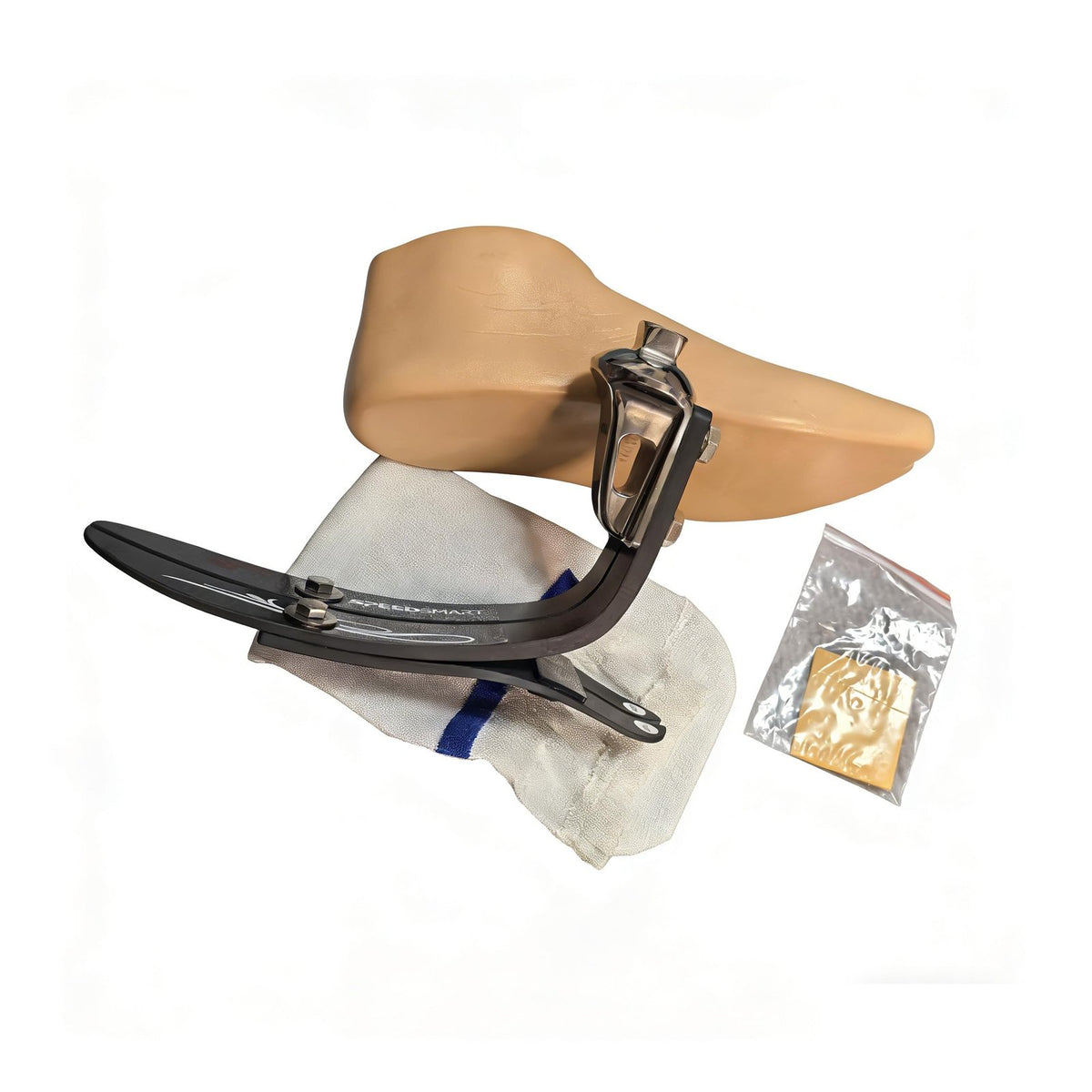 High Ankle Carbon Fiber Prosthetic Foot, Split Toe, Sizes 22–27 cm, Left/Right Titanium Adapter