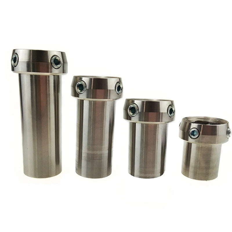 Adjustable short prosthetic tube adapters in four sizes