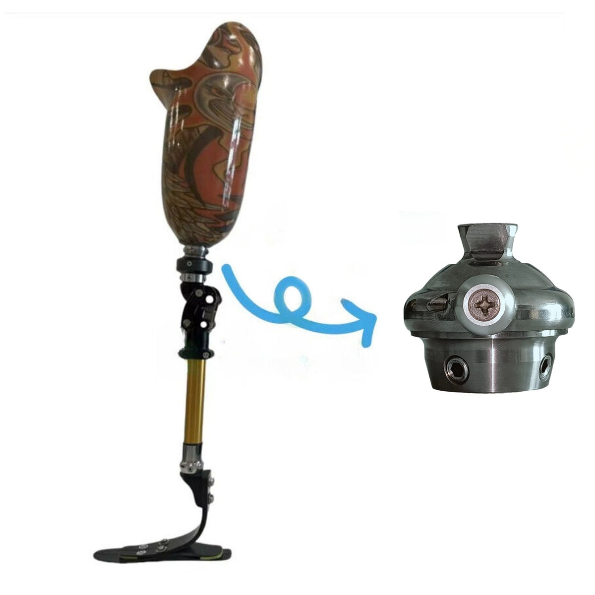 Adjustable Prosthetic Rotation Adapter