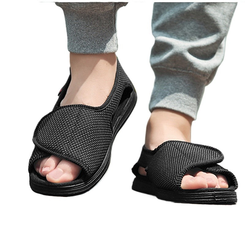 Diabetic-Friendly Wide Fit Adjustable Casual Fabric Shoes for Swollen Feet