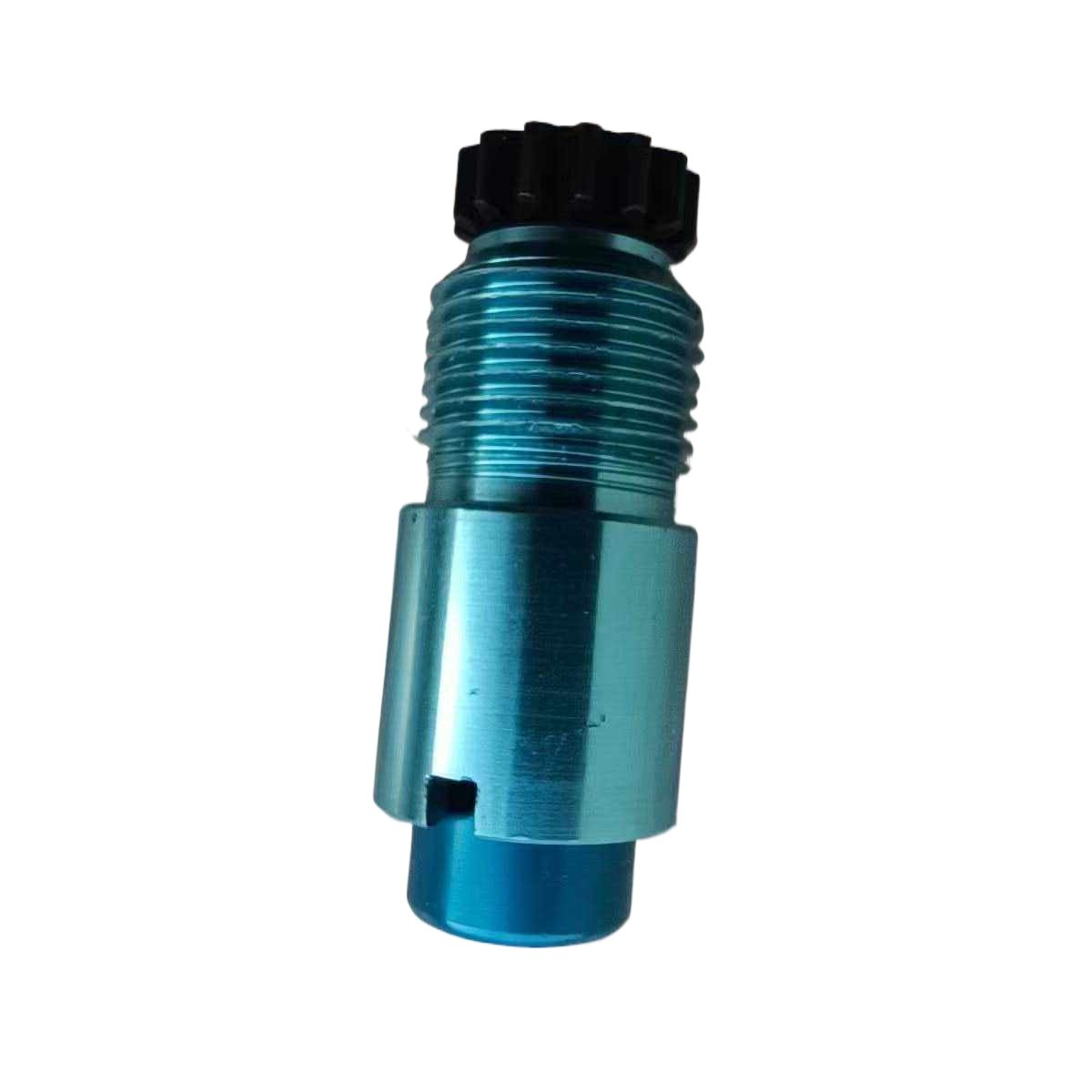 Side view showing the threaded body of the prosthetic lock core
