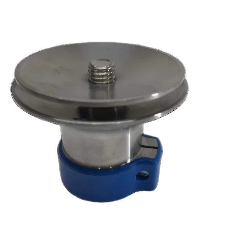 Prosthetic socket connection plate with blue clamp