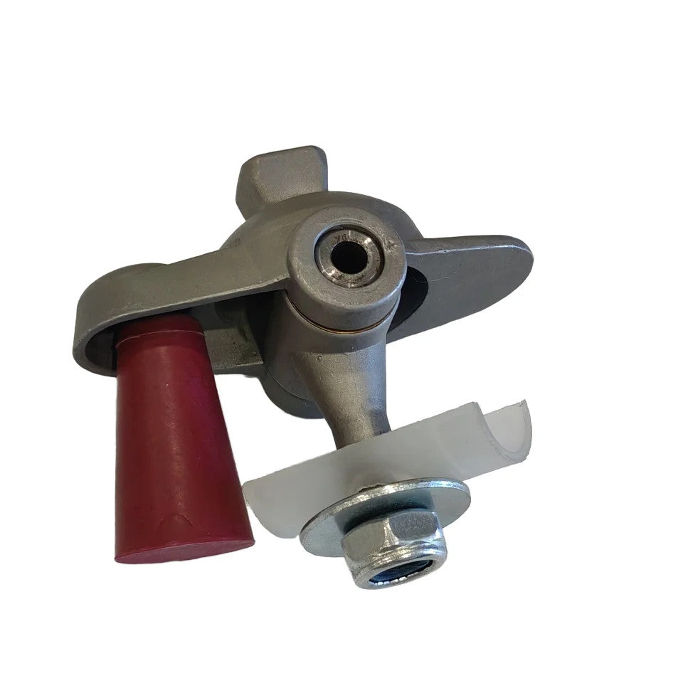 Prosthetic foot axis adapter with red and white supports