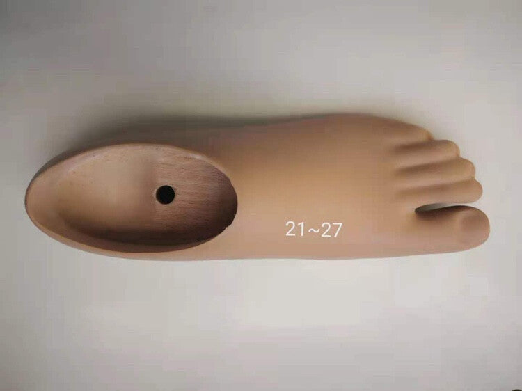 Syme prosthetic foot with sandal toe and underside opening