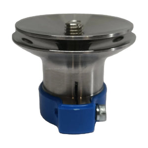 Prosthetic socket plate adapter with blue clamp