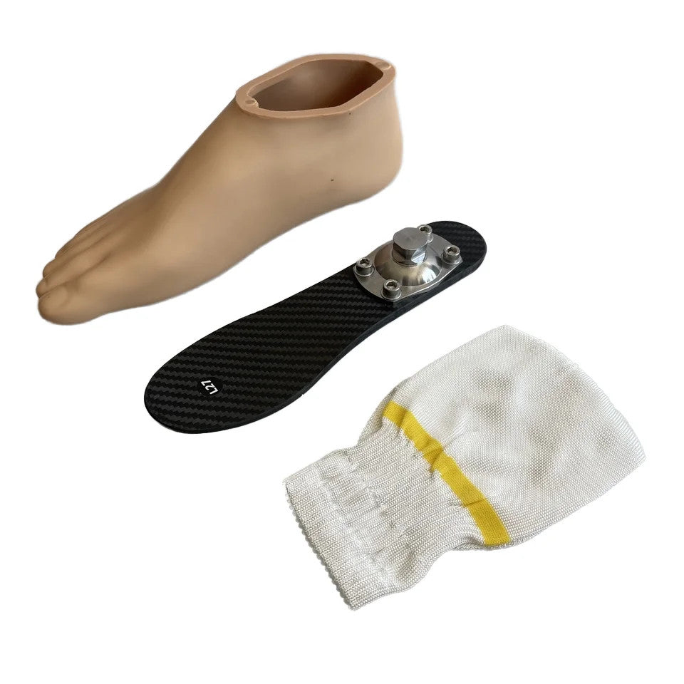 Flat Carbon Fiber Prosthetic Foot, Syme Foot, Max 100 kg, Sizes 22-27 cm