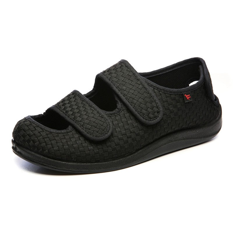 Diabetic-Friendly Wide Fit Summer Low-Top Shoes Adjustable Soft Flats