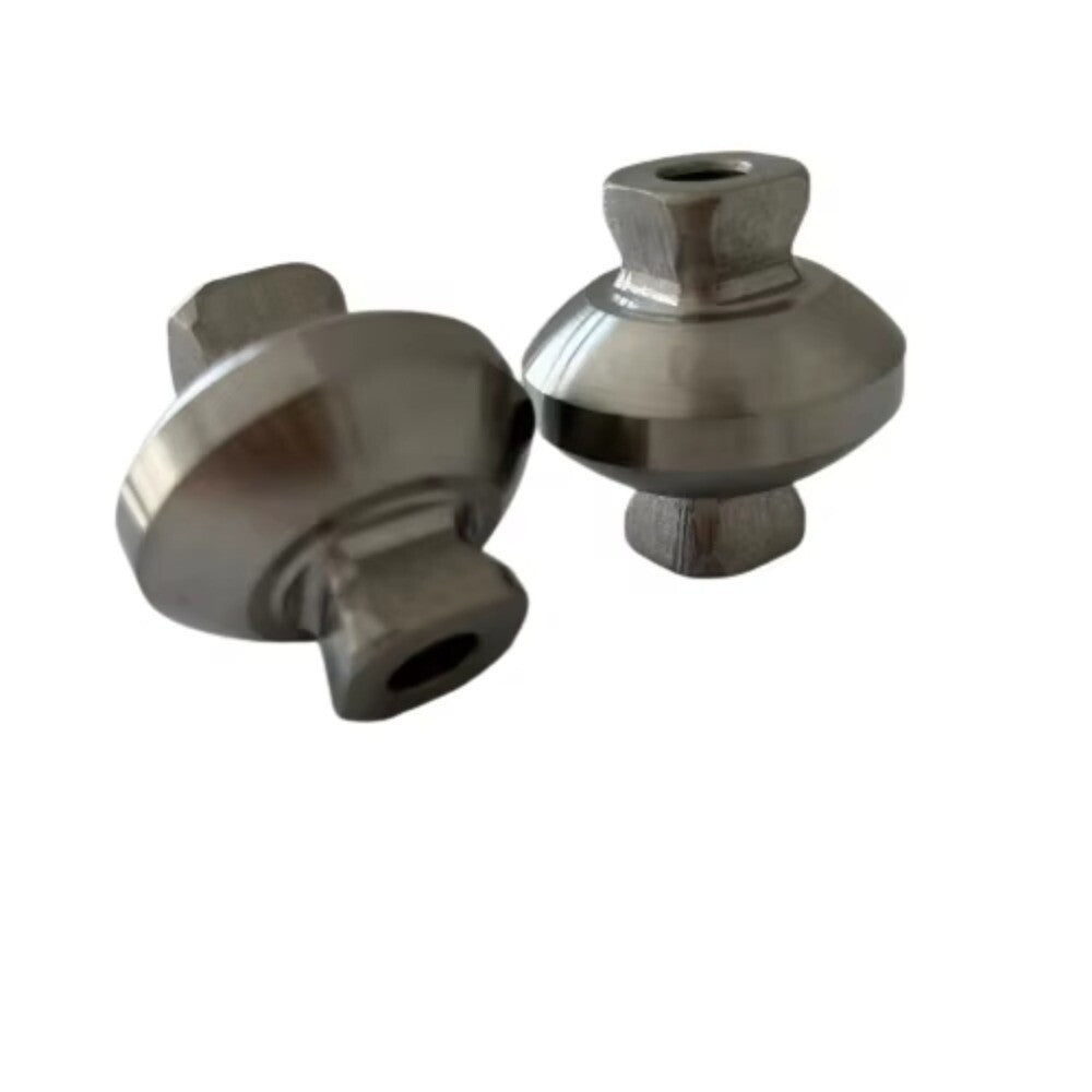 Two double adapters for prosthetic leg assemblies