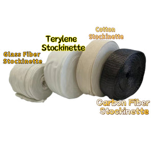 Comparison image showing four stockinette material types
