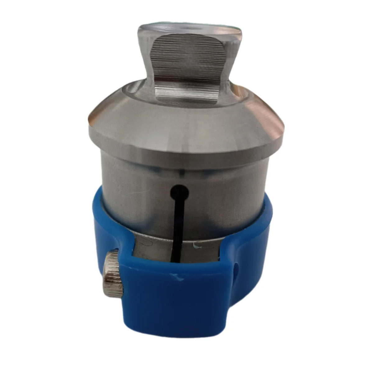 Prosthetic pyramid tube adapter with blue clamp