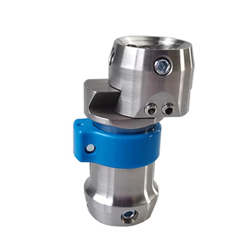 Height-adjustable prosthetic tube adapter with blue clamp