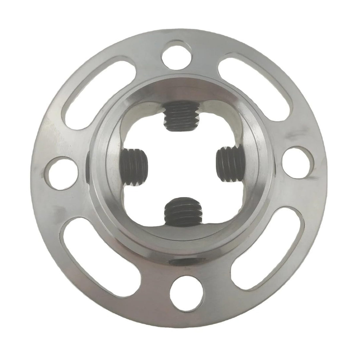 Round adjustable prosthetic connector plate
