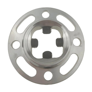 Round adjustable prosthetic connector plate