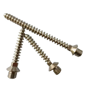 Prosthetic locking pins shown in multiple lengths