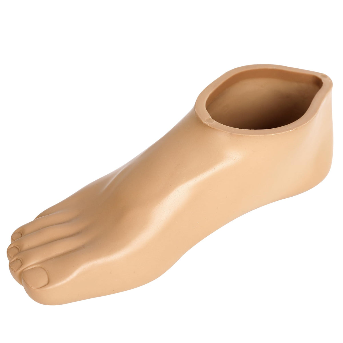 Stepped prosthetic foot shell shown from a front three-quarter angle