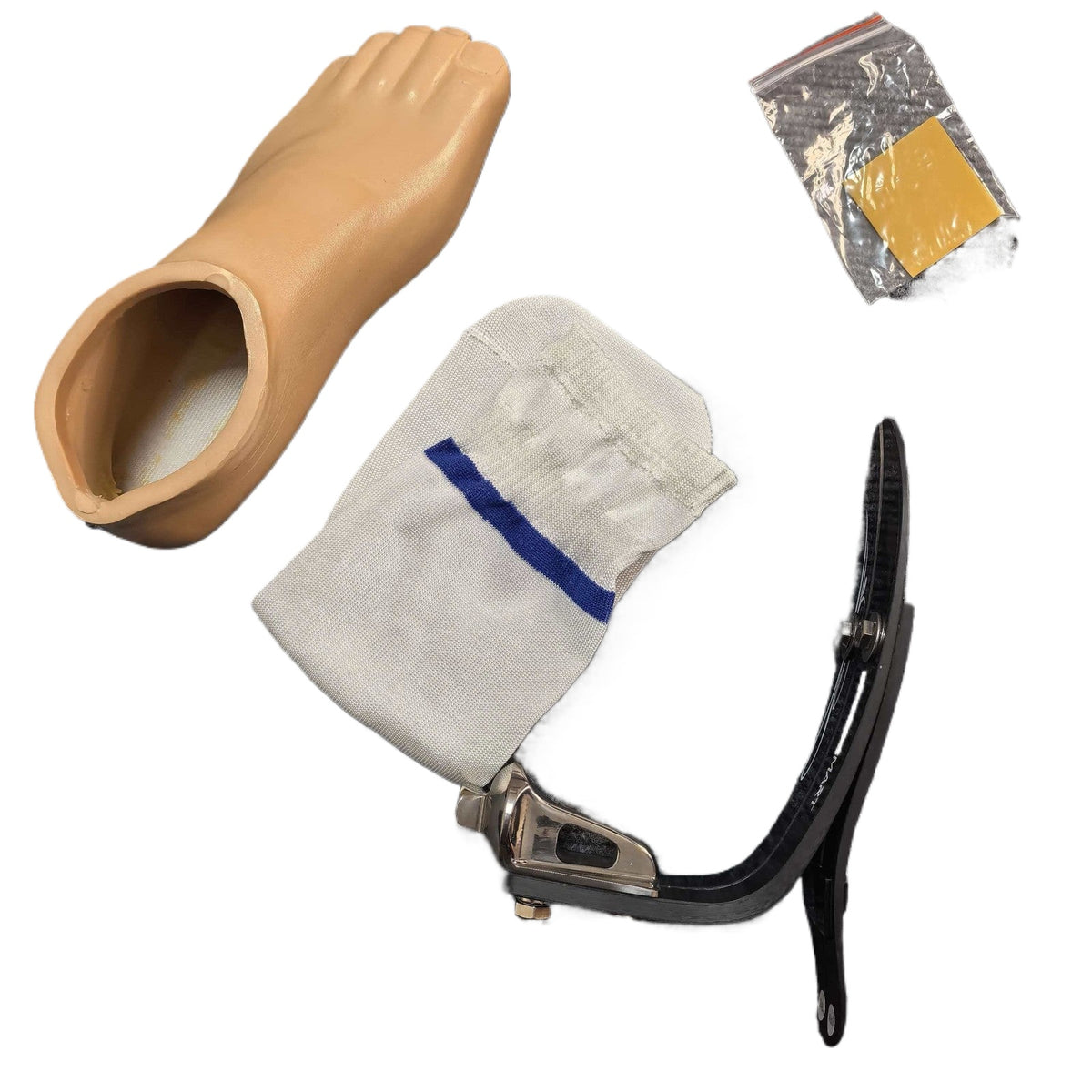 High Ankle Carbon Fiber Prosthetic Foot, Titanium Adapter, Active 22-27 cm, 200 kg